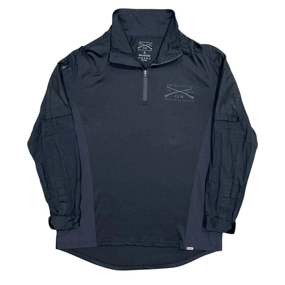 Grunt Style Tactical Quarter 1/4 Zip 2.0 Jacket Black Men's XL Pullover Shirt